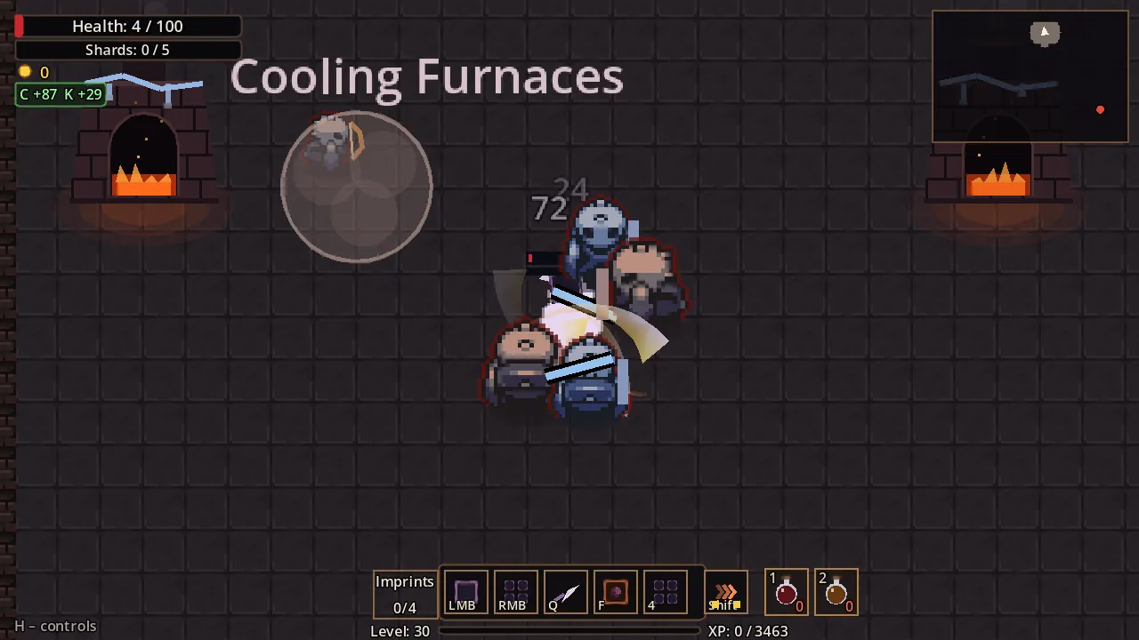 A forest event with cooling furnaces