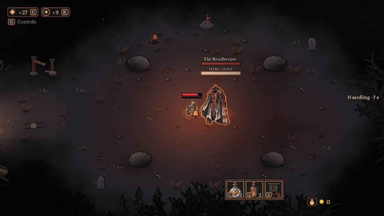 The Roadkeeper waiting in his arena